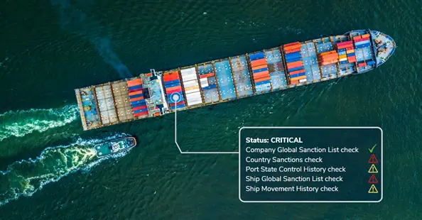 Vessel flagged for dark activity